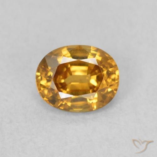 Zircão Marrom dourado Natural 0.58ct, oval, VVS