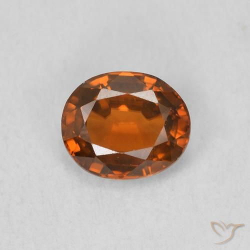 0.87ct Natural Laranja Profundo Zircão, oval, VVS