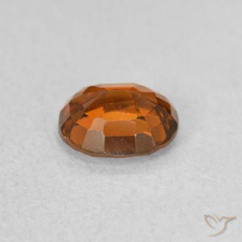Zircão Laranja Profundo Natural 0.87ct, oval, VVS