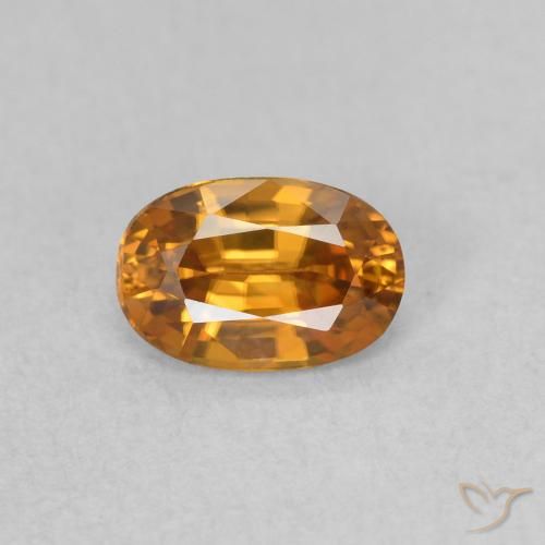 0.74ct Natural Laranja Médio Zircão, oval, VVS