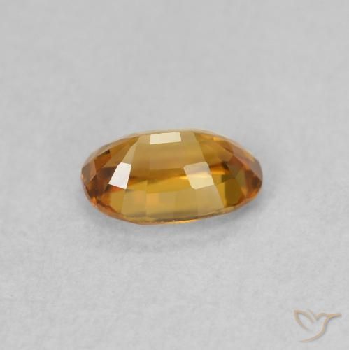 Zircão Laranja Médio Natural 0.74ct, oval, VVS