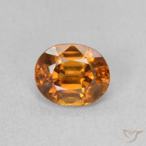 1.10ct Natural Laranja Médio Zircão, oval, VVS