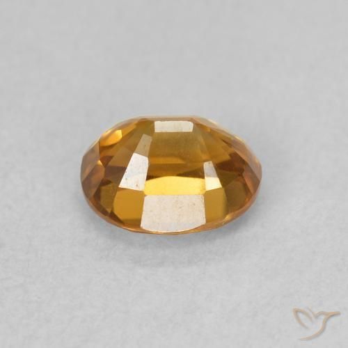 Zircão Laranja Médio Natural 1.10ct, oval, VVS