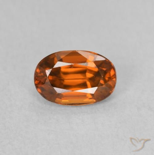 0.85ct Natural fogo laranja Zircão, oval, VVS