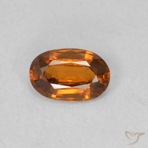 0.62ct Natural Laranja Médio Zircão, oval, VVS