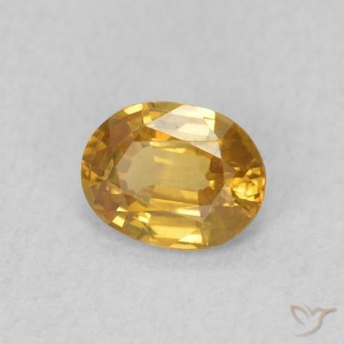 Zircão Dourado Natural 0.55ct, oval, VVS-VS