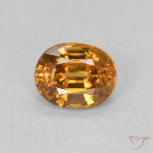0.66ct Natural Marrom dourado Zircão, oval, VVS-VS