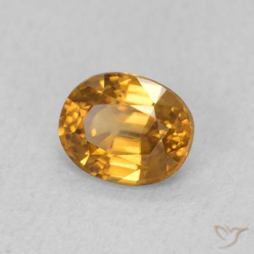 Zircão Marrom dourado Natural 0.66ct, oval, VVS-VS