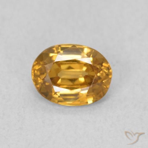 0.57ct Natural Dourado-Laranja Zircão, oval, VVS-VS