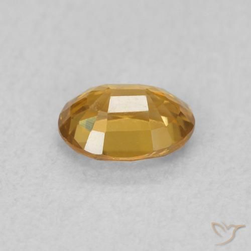 Zircão Dourado-Laranja Natural 0.57ct, oval, VVS-VS
