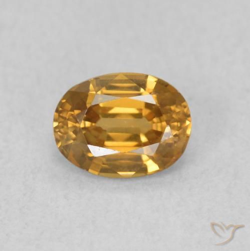 0.62ct Natural Dourado-Laranja Zircão, oval, VVS