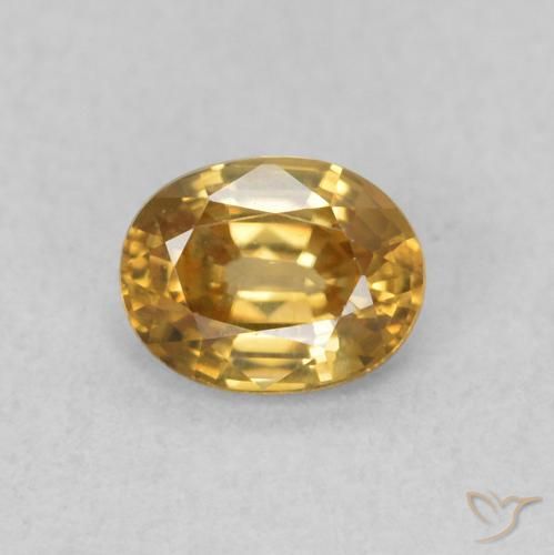 0.64ct Natural champanhe Zircão, oval, VVS
