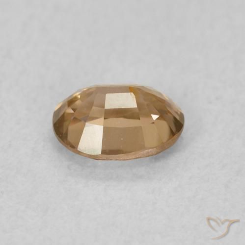 Zircão Pêssego Dourado Natural 0.60ct, oval, VVS