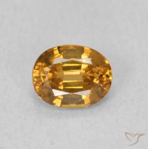 0.63ct Natural Marrom dourado Zircão, oval, VVS