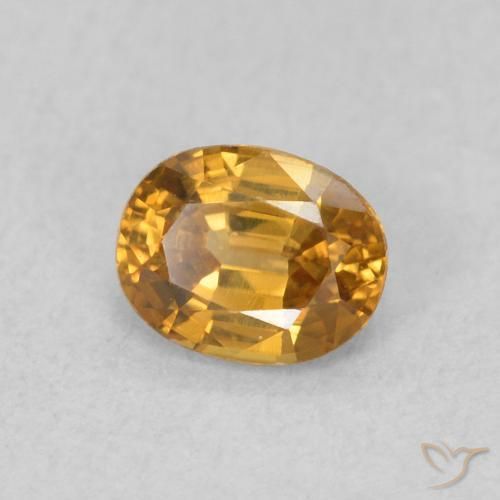 Zircão Marrom dourado Natural 0.63ct, oval, VVS