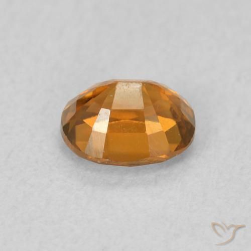 Zircão Laranja Médio Natural 0.68ct, oval, VVS