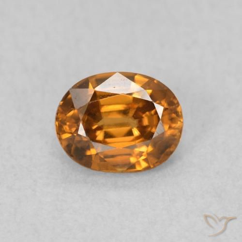 0.60ct Natural Marrom dourado Zircão, oval, VVS