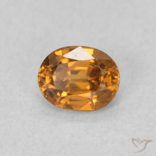 Zircão Marrom dourado Natural 0.60ct, oval, VVS