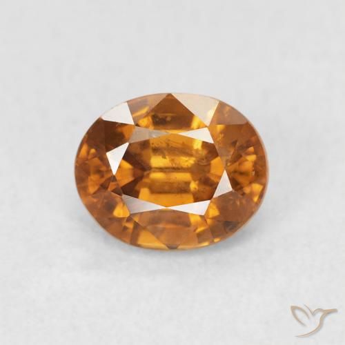 1.12ct Natural Laranja Médio Zircão, oval, VS