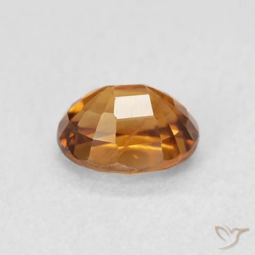Zircão Laranja Médio Natural 1.12ct, oval, VS