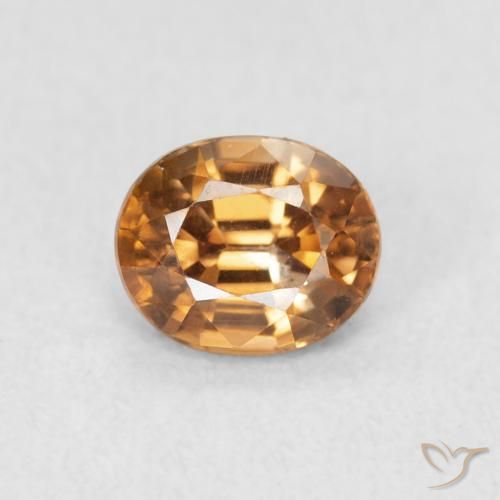 1.11ct Natural ferrugem laranja Zircão, oval, VS