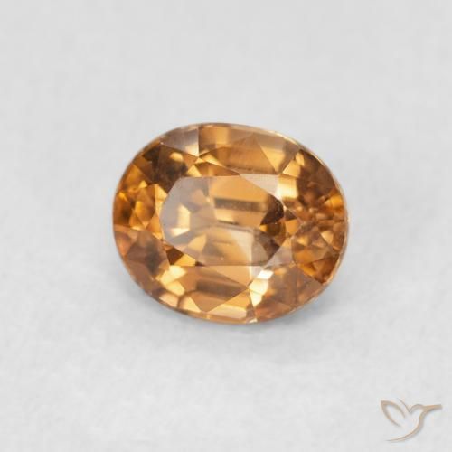 Zircão ferrugem laranja Natural 1.11ct, oval, VS