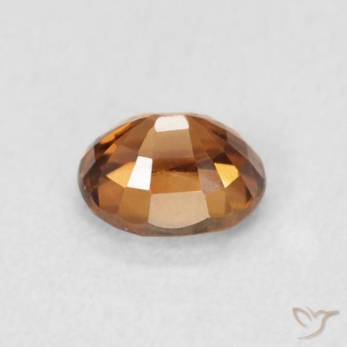 Zircão Laranja Médio Natural 1.07ct, oval, VVS-VS