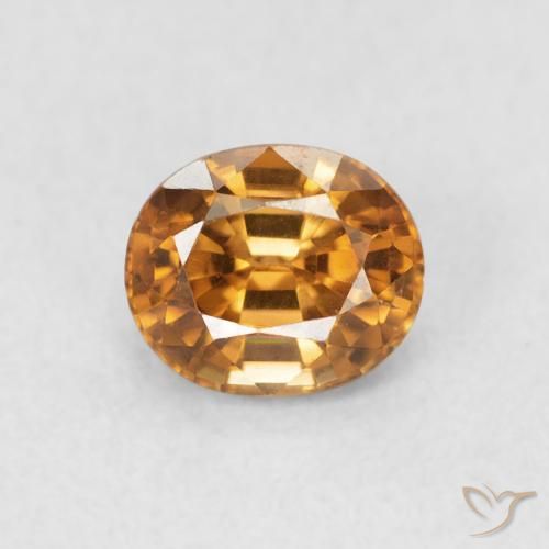1.06ct Natural Laranja Médio Zircão, oval, VS
