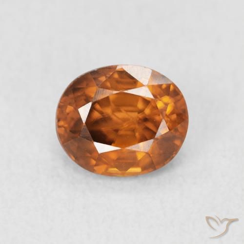 1.07ct Natural Laranja Médio Zircão, oval, VVS-VS