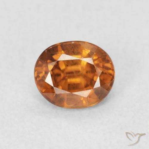 1.02ct Natural laranja marrom Zircão, oval, VS