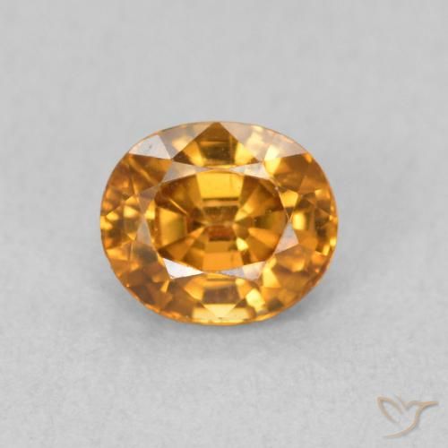 1.06ct Natural Laranja terroso Zircão, oval, VVS-VS