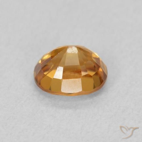 Zircão Laranja terroso Natural 1.06ct, oval, VVS-VS