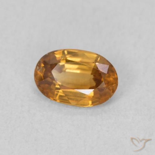 Zircão ferrugem laranja Natural 0.70ct, oval, VVS-VS