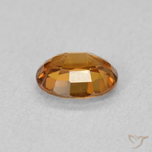Zircão Laranja Médio Natural 0.93ct, oval, VVS-VS