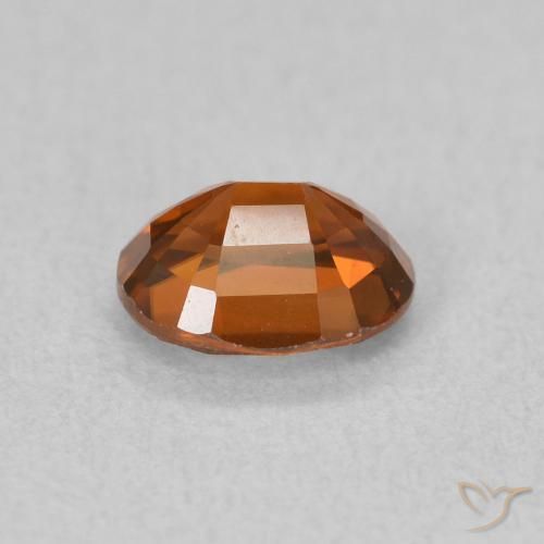 Zircão Laranja Profundo Natural 0.99ct, oval, VVS-VS