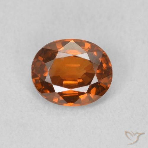 0.90ct Natural fogo laranja Zircão, oval, VVS-VS