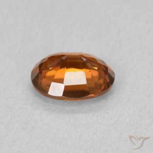 Zircão fogo laranja Natural 0.90ct, oval, VVS-VS