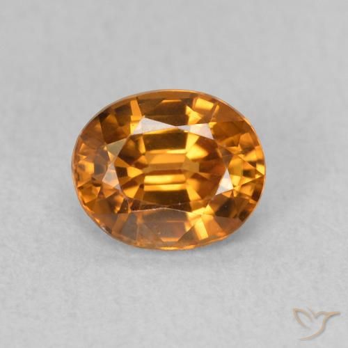 1.06ct Natural Laranja terroso Zircão, oval, VVS-VS