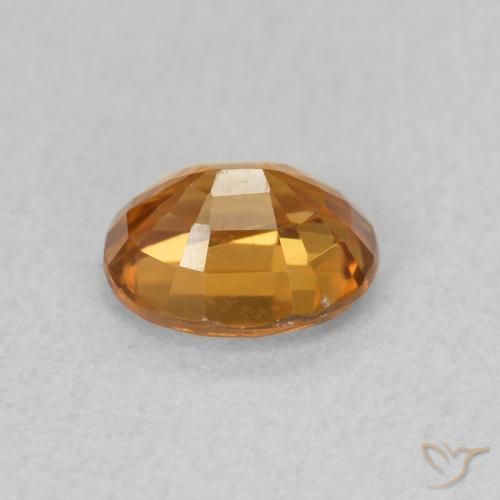 Zircão Laranja terroso Natural 1.06ct, oval, VVS-VS