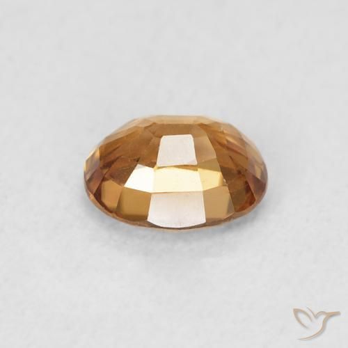Zircão laranja marrom Natural 0.93ct, oval, VVS