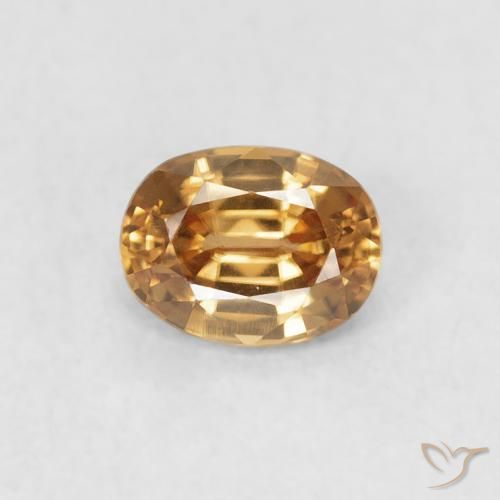 0.60ct Natural Pêssego Dourado Zircão, oval, VVS