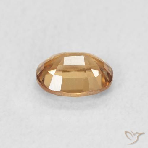 Zircão Pêssego Dourado Natural 0.60ct, oval, VVS