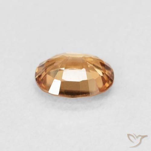 Zircão laranja marrom Natural 0.54ct, oval, VVS