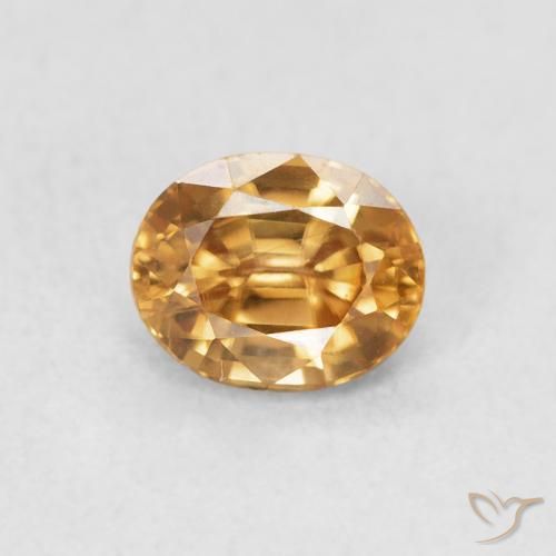 1.09ct Natural Pêssego Dourado Zircão, oval, VS