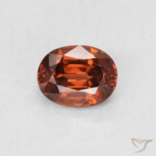 0.66ct Natural fogo laranja Zircão, oval, VVS