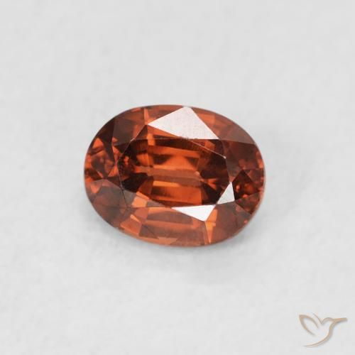 Zircão fogo laranja Natural 0.66ct, oval, VVS