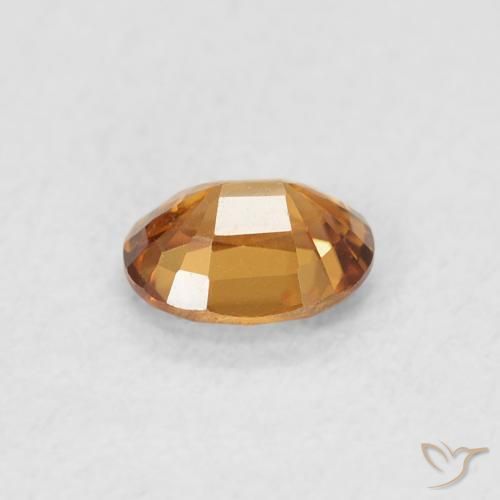 Zircão Laranja Profundo Natural 0.61ct, oval, VVS