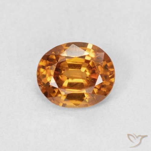 0.83ct Natural laranja marrom Zircão, oval, VVS