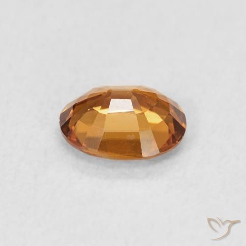 Zircão laranja marrom Natural 0.83ct, oval, VVS