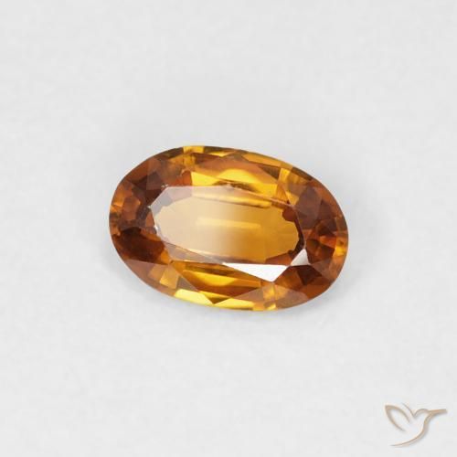 Zircão Laranja Médio Natural 0.56ct, oval, VVS